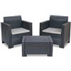 Set in technorattan Nebraska Terrace 2 antracite Bica