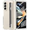 yanzi Compatibile con SamSung Galaxy Z Fold 4-5G Cellulare Cover(Trasparente) Custodia S Pen Slot Ultra Sottile TPU Antiurto 360° Protezione Case+3D Vetro Temperato Pellicola Protettiva-2022