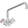 Attrezzature Professionali Rubinetto Miscelatore Lavello 0105 - Canna Lunga e Pomelli - 3 Misure Disponibili