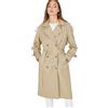 Trendyol Long Trench Coat with Beige Arched Button Closure Water Repellent Impermeabile, 40 da Donna