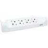 LEGRAND, 694503 - Presa angolare multipla a 45°, curva, 4 vie, montaggio a parete e da tavolo, senza cavo, colore: Bianco