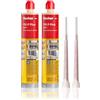 Fischer Bi-Pack Tassello Chimico FIS P PLUS 300 T, Ancorante Resina Poliestere per Fissaggio Tende da Sole, Antenna tv, Scale in Cemento, Mattone Forato, 2x 300ml