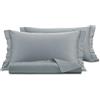 Smart Deco Home Set copripiumino federe letto parure copripiumino in raso di puro cotone Made in Italy MATRIMONIALE GRIGIO FUMO