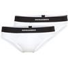 DSQUARED2 Confezione da 2 slip di colore bianco