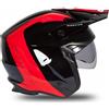 Ufo CASCO OFFROAD SHERATAN JET BLACK-RED GLOSSY | UFO PLAST