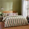 Wylder Nature Set copripiumino Birdie Stripe Ruffle - Rosa/Verde - Singolo