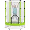 AIYAPLAY Trampolino Elastico per Bambini Ø140 cm con Rete di Sicurezza e Disegni, Età 3-6 Anni, Verde