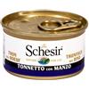 *Schesir Schesir Cat Tonnetto Manzo Filetti 85Gr - In Gelatina Fascia Nera 7141 Minsan 971080155