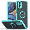 ILING Cover per Motorola Moto G22/Moto E32/Moto E32S, [Protezione Anticaduta di Grado Militare] Traslucida Matte Sensazione di Tocco Ultra Sottile Antiurto Custodia con Anello Supporto (Cielo blu)