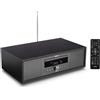MEDION Impianto Stereo all-in-One P64145 (Dab+, CD, MP3, Radio FM PLL, USB, Sistema Compatto, Design Elegante, Funzione Sveglia, spegnimento programmato Notte) Antracite
