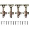 LIKERAINY 95 Grado Cerniera 26mm Mezza Battuta Esterna con Ammortizzatore Montaggio Clip on per Ante Mobili da Cucina Gabinetto Cerniere per Armadio Porta 4 Pezzi