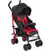 Chicco Echo Passeggino Leggero Pieghevole da 0 Mesi a 22 kg, Passeggino Reclinabile e Compatto con Manicotto Paracolpi, Posizione Nanna, Chiusura a Ombrello, Capote Trasformabile - Rosso