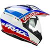 CGM Casco integrale, 666S TWIN HITRACK, Bianco Blu Rosso, L (59-60cm)