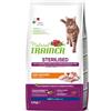 Trainer Natural Trainer Gatto Sterilised Adult Gusto Tacchino Crocchette Alimento Secco Completo per Gatti Adulti Sterilizzati Età 1+