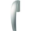 Roto Maniglia Roto Swing standard con logo, argento naturale, lunghezza perno 37 mm