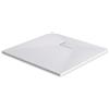 EMKE Piatto doccia 90 x 90 cm, superficie antiscivolo, piatto doccia SMC, effetto pietra, piatto doccia 90 mm, piatto doccia angolare, bianco
