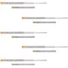 Emuca - Guide per cassetti con cuscinetti a sfera 45mm x 600mm, Set di 5 coppie di binari ad estrazione totale con chiusura ammortizzata, Zincato, L 600mm