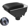 JinsenTGG Auto Bracciolo Compatibile con Opel/Vauxhall Astra H 2004-2009 Scatola Portaoggetti per Bracciolo Console Centrale Poggiabraccio Braccio vano Portaogget Doppio Strato con 7 Porte di USB