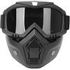 Yuepin Moto Occhiali con Staccabili Maschera e Bocca Filtro per Aperto Casco Motocross, Sci, Snowboard, Moto, Ciclismo, Arrampicata, Equitazione e Sport All'aria Aperta (Argento)