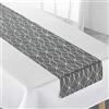 Douceur d'Intérieur Tovaglia bianco/grigio/argento, 140 x 250 cm/35 x 140 cm