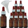 mikken Viva Haushaltswaren 10 Bottiglie da Farmacista in Vetro Marrone, Vetro, Marrone, 20 ml