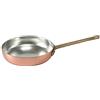 Pentole Agnelli ALCM111M32 Padella In Rame Martellato Stagnato A Mano Con Manico Ottone, Diametro 32 cm