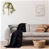GC GAVENO CAVAILIA Gaveno Cavailia - Coperta in Finta Pelliccia di Visone, Super Morbida, Facile da Pulire, Leggera, Design di Lusso, Accogliente, Calda e Accogliente, 150 x 200 cm, Colore: Nero, 200 x 240 cm