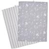 Catherine Lansfield Dining Meadowsweet - Coppia di strofinacci per interni, motivo floreale, 50 x 70 cm, colore: Bianco/Grigio