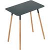 YAMAZAKI 3508 PLAIN Side Table Rectangular, black, Steel/Wood, 45 x 30 x 50 cm