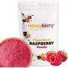 Honeyberry Polvere di Lamponi Liofilizzati 250g - Polvere di Frutta Liofilizzata - Lamponi Disidratati in Polvere - Frutta Disidratata in Polvere per Dolci, Frullati e Yogurt - 100% Naturale Senza Additivi