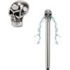 Kutocesy Dilatatore Uretra Uomo Sonde Uretrali Cave in Acciaio Inossidabile con Decorazione Teschio e Perline Multiple Spina per Ger masturbazione Massaggio Scettro del Principe (Skull)