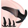 AMAZBEE Giocattolo del sesso anale con base T-Bar PVC spessa Butt Plug per gli uomini Massaggio della prostata Stretcher anale G-Spot Stimolatore per le donne Coppie formazione anale (L,Transparent)