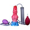 AMAZBEE Plug Anale Gonfiabile - Dildo XXL spesso con funzione di spruzzo d'acqua anale ventosa Giocattolo sessuale per il pene per la stimolazione BDSM del clistere o del punto G (A)