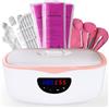 Lavany, bagno di paraffina per mani e piedi, 4000 ml, paraffina, macchina per il bagno di cera, dispositivo 230 W, con accessori, 1350 g, cera di paraffina e guanti usa e getta, colore: rosa