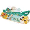 Janod Busy Board Croco, Lavagna attività, Tema Animali della Giungla, 14 attività, Giocattolo per Bambini e Bambine, Sviluppa la motricità fine, Giocattolo in Legno FSC, da 18 Mesi, J08280
