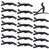 HONGXIN-SHOP Fermagli per Capelli di Plastica Professionali Anatra Denti Coccodrillo Clip Antiscivolo Styling Clip di Capelli per Parrucchiere Sezionamento 20 Pezzi Nero