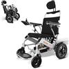 VEVOR Sedia a Rotelle Elettrica, Capacità Peso 136 kg, Sedia a Rotelle Motorizzata Pieghevole Leggera Larghezza 508 mm, Sedia per Tutti i Terreni in Lega di Alluminio, Schienale Regolabile