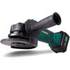 VONROC Smerigliatrice angolare a batteria VPOWER 20V, disco 115mm. Include una batteria da 4.0Ah, caricabatterie rapido, maniglia laterale, chiave inglese e sacca portautensili