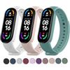 Wanme 3-Pezzi Cinturino per Xiaomi Mi Band 5 Mi Band 6/6 Nfc,Silicone Morbido Cinturini per Mi Band 5/Mi Band 6 Bracciale,Bianco/Rosa/Verde ago