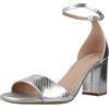 Geox D New ERAKLIA 80 A, Sandalo con Tacco Donna, Silver, 41 EU