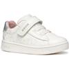 Geox B ECLYPER Girl A, Scarpe da Ginnastica Bimba 0-24, Optic White/Silver, 20 EU