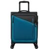 American Tourister DASH AMERICANO TORISTER DAMING - Spinner S, bagagli a mano espandibile, 55 cm, 39/46 L, nero/blu (nero/blu)