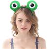LUYANFX Cerchietti Orecchie da Animale, Fascia per Capelli di Orecchie Animali in Peluche, Accessori Costume Cosplay di Halloween Carnevale per Bambino Adulti (Rana)