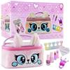 KreativeKraft Trucchi Bambina - Trousse Trucchi Bambina con Rossetti Smalti Bambina All'acqua Atossici Unghie Adesive - Regalo Bambina 5 Anni in Su (Rosa), Taglia unica