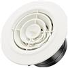 Hon&Guan 100mm Copertura per Condotti di Ventilazione Rotonda in ABS, con Protezione Dagli Insetti Bianco, Valvola a Disco Regolabile per Soffitto, Bagno, PVC Tubo, Muro, Cucina