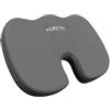 FORTEM Cuscino Sedia Ufficio, Cuscino Memory Foam per Seduta, Sedia Gaming, Poltrona, Supporto Ergonomico, Fodera Traspirante e Lavabile, Base Antiscivolo, Forma a U, per Casa, Lavoro e Viaggi, XL