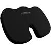 FORTEM Cuscino Sedia Ufficio, Cuscino Memory Foam per Seduta, Sedia Gaming, Poltrona, Supporto Ergonomico, Fodera Traspirante e Lavabile, Base Antiscivolo, Forma a U, per Casa, Lavoro e Viaggi, XL