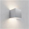 NUOVA GERMANY Applique Cubo a LED IP65 per interno/esterno 12W Regolabile 1000lumen Moderno Alluminio (Bianco, Luce Naturale 4000k)