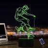 YTDZLTD Illusione Ottica 3D Skateboard Luce Notturna 16 Colori Mutevoli Telecomando USB Potere Toccare Cambiare Arredamento Lampada LED Lampada da Tavolo Bambini Brithday Natale Regalo