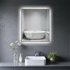 LaapDak Specchio Bagno con Luce LED 60x70 cm,Retroilluminato Bagno,Bianco 6500K,IP54,Rettangolare,Orizzontale/Verticale,Ingresso moderno,Camera da, Armadio